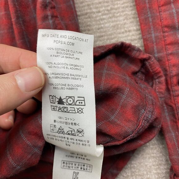 Patagonia Organic Cotton red size Large Men's Flannel Shirt - Picture 9 of 13